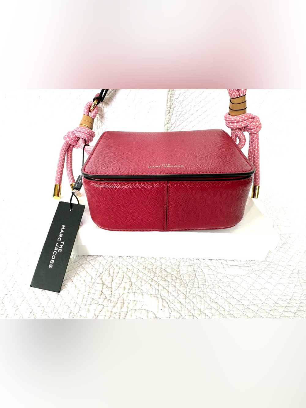 Marc Jacobs Red Leather Crossbody with Pink Rope Detail - Picture 5 of 13